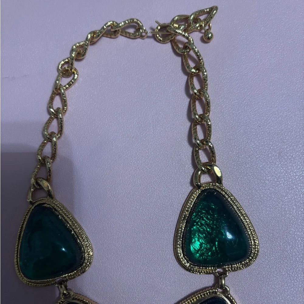 Vintage KJL for Avon Caprianti Multi Color Lucite, 1993,  18" Drop necklace. - Picture 3 of 4